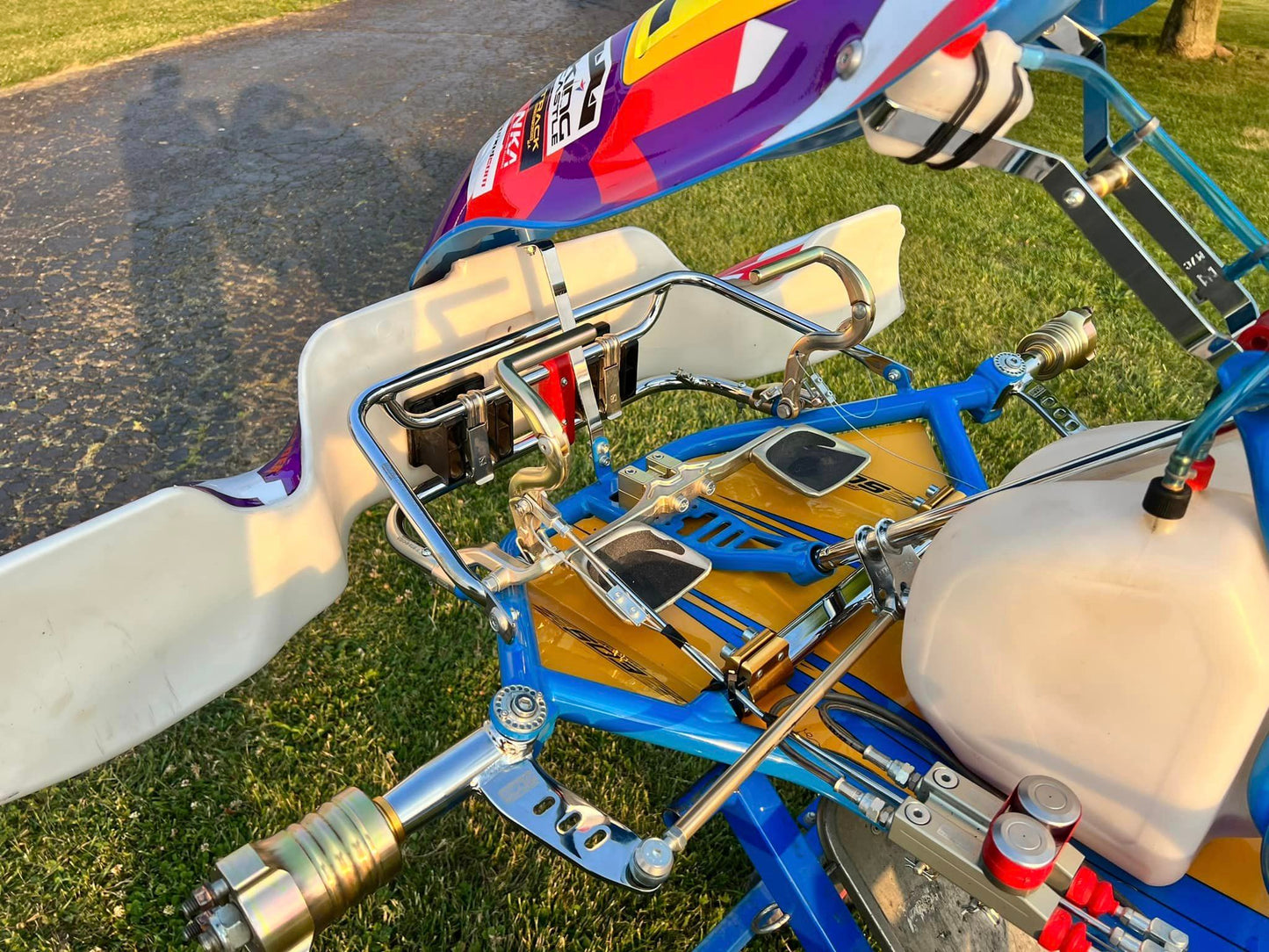 Used-1 race weekend- 2023 OTK EOS full size chassis w/ OTK Pedal Riser, Tillet XS Seat