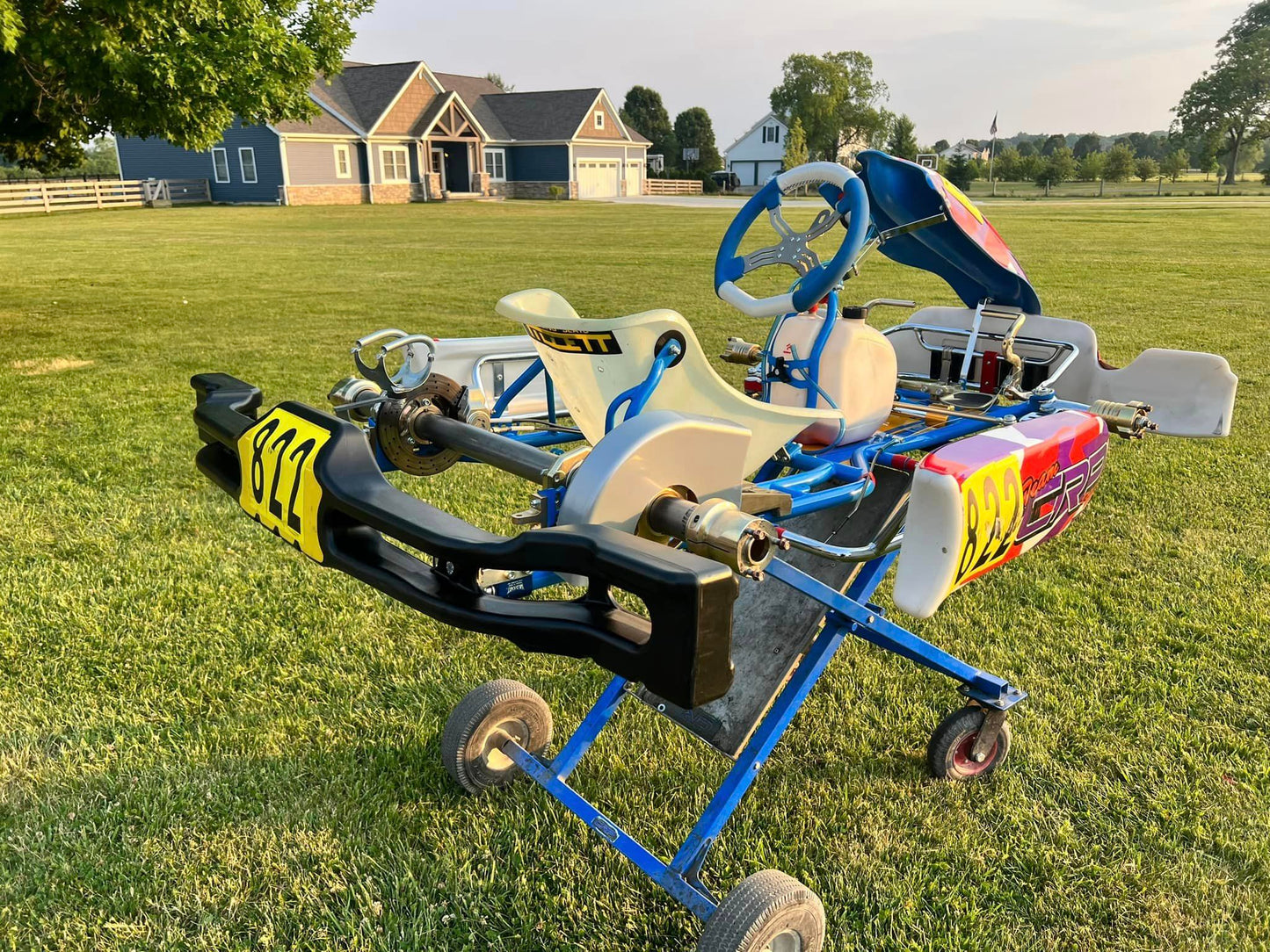 Used-1 race weekend- 2023 OTK EOS full size chassis w/ OTK Pedal Riser, Tillet XS Seat