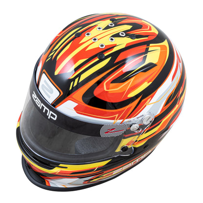 ZAMP RZ-42Y Helmet Youth Blk/Red/Org Graphic