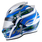 Zamp ZR-72 Auto Racing Graphic Helmet-Gloss White/Blue/Lt Blue