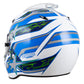 Zamp ZR-72 Auto Racing Graphic Helmet-Gloss White/Blue/Lt Blue