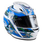 Zamp ZR-72 Auto Racing Graphic Helmet-Gloss White/Blue/Lt Blue