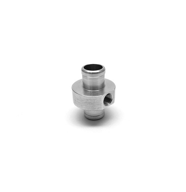 5/8", 3/4" M10 inline water fitting, titanium gray