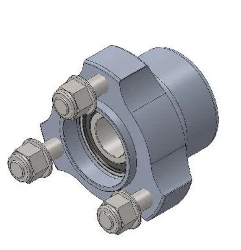 FRONT HUB SHORT INT. 58 FOR 17MM STUB AXLES COMPLETE -BLACK ANODIZED