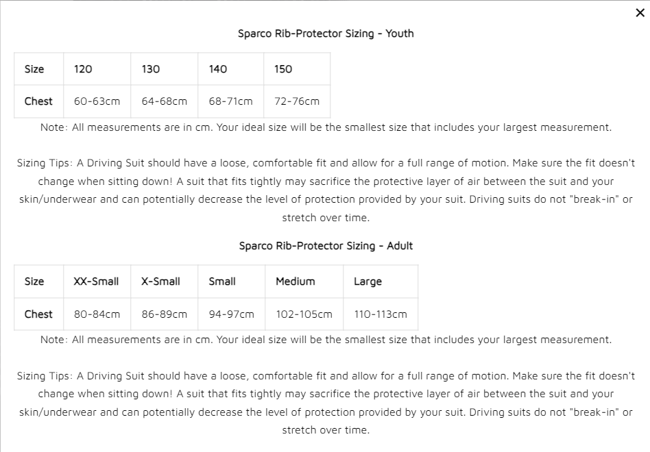 Sparco Rib Vest Pro K3 Kart Racing Rib Protector – CRP RACING LLC