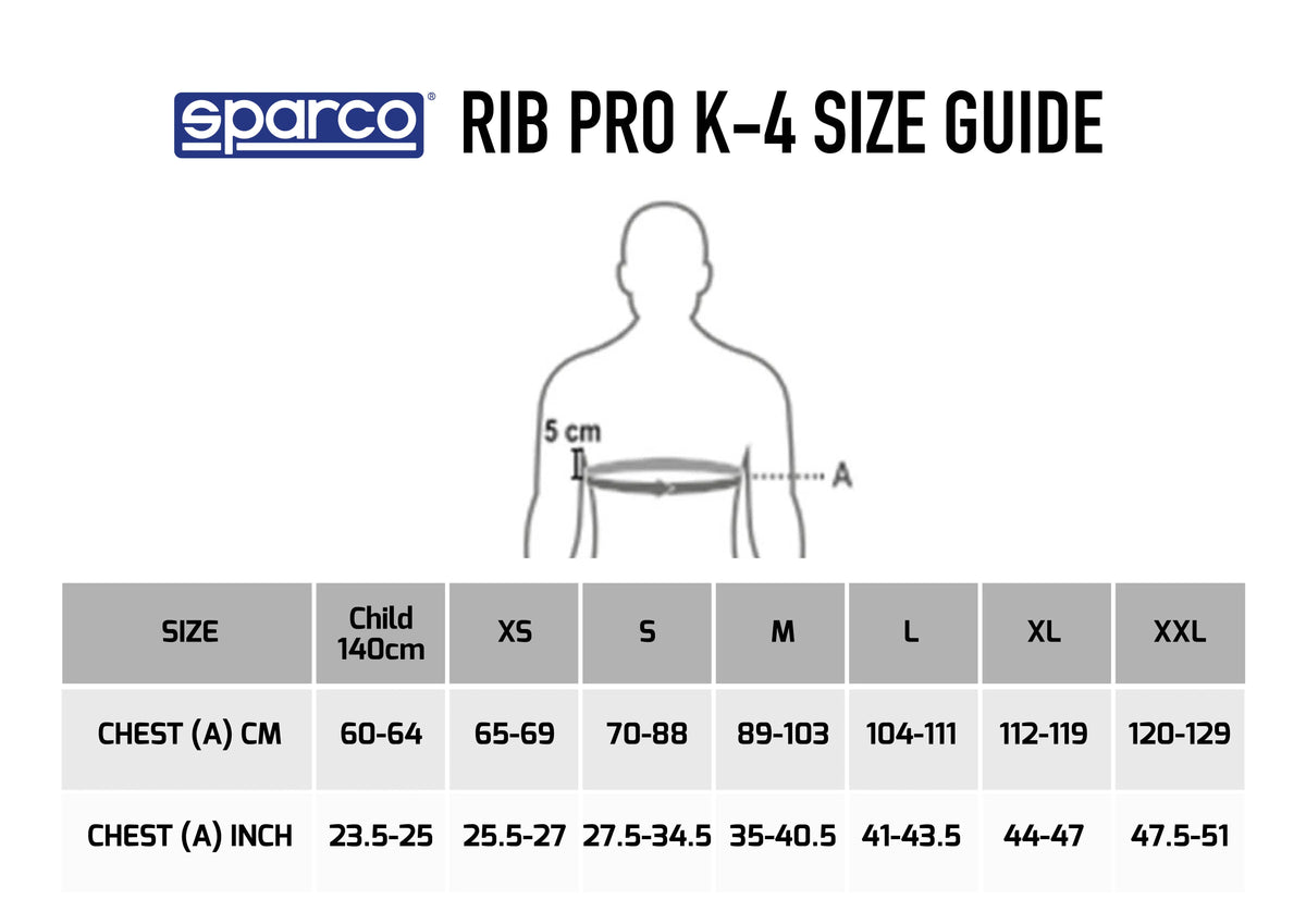Racing Rib Sparco Rib Pro K4 Kart Racing Rib Protector – CRP RACING LLC