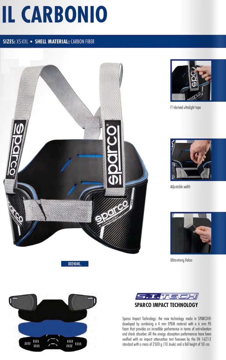 Sparco Carbon Kart Racing Rib Protector – CRP RACING LLC