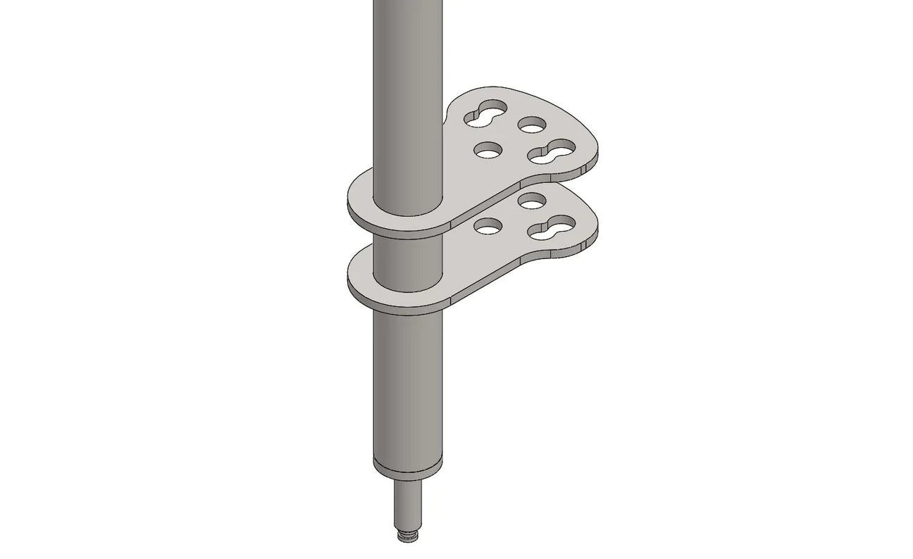 STEERING COLUMN 420MM WITH 2 BRACKETS-MINI CHROMED