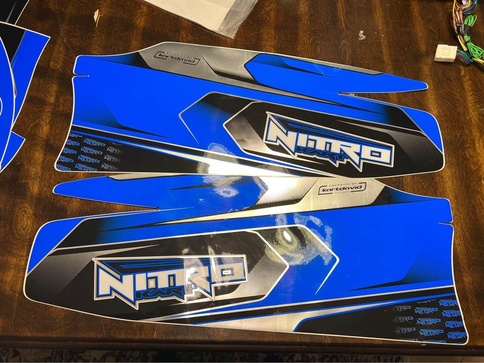 Trailer Clean Out- New Adult Nitro Kart Go kart Graphics- Blue