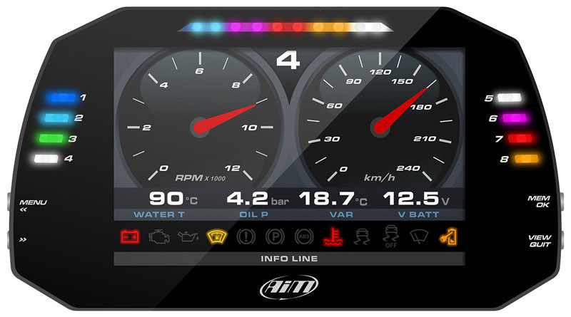 AiM MXG 1.3 Dash Logger + GPS Module 4.0M Cable