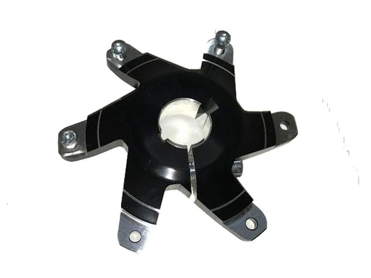 SPROCKET CARRIER 30MM BLACK COMPLETE WITH BOLT AND WASHER